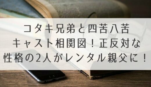 コタキ兄弟と四苦八苦キャスト相関図！正反対な性格の2人がレンタル親父に！